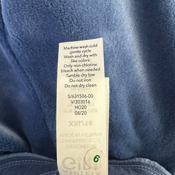 Athleta Girl XXL 16 Velour Fleece Feelin Good Jogger Pull On Pants Blue 631506 - Picture 10 of 10